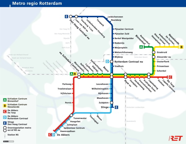 metrokaart rotterdam